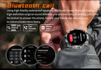 2024 Nuevo reloj inteligente para hombres 1,85 pulgadas 360*360 HD AMOLED pantalla táctil completa, reloj de trayectoria GPS, brújula,100 + modo deportivo, Impermeable,710mah, oxígeno en sangre, reloj deportivo de llamada Bluetooth Para iOS y Android - details 6