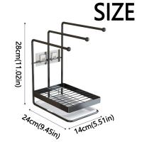 Estante de esponja de cocina moderno, soporte de almacenamiento de cocina antioxidante impermeable, organizador de almacenamiento de pinza para el pelo de gran capacidad para el hogar - details 0