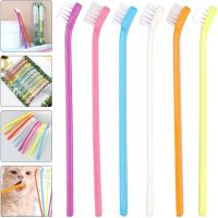 6 cepillos de dientes portátiles para mascotas para perros y gatos, cepillos interdentales duraderos para el cuidado bucal con pasta de dientes para mascotas, ligeros y aptos para viajes - details 0