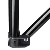 Silla de Playa Plegable Estructura de Acero Resistente Asiento de Lona Impermeable Negro - details 6