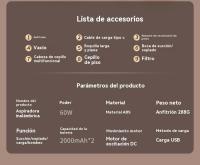 Aspiradora de Doble Propósito para Coche y Hogar Mini Aspiradora de Alta Succión Inalámbrica Portátil - details 14