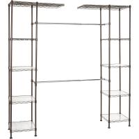 Sistema organizador de armario extensible, 57-80''L x 14''W x 72''H, Bronce - details 0