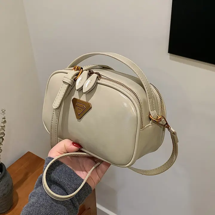 Bolso de almohada de moda 2025 Nuevo, Bolso retro de cien hombres, Bolso casual para Mujer, Negro - 1