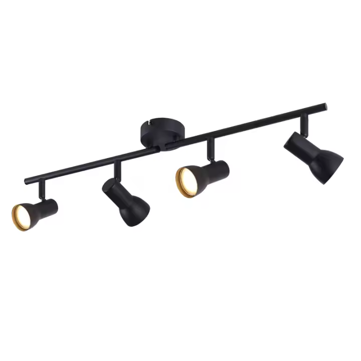 CBJKTX Foco de techo GU10 de 4 llamas, diseño moderno, metal, para salón, pasillo - 1