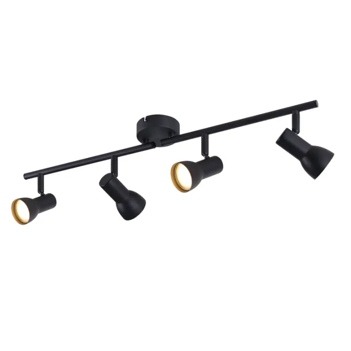 CBJKTX Foco de techo GU10 de 4 llamas, diseño moderno, metal, para salón, pasillo - 1