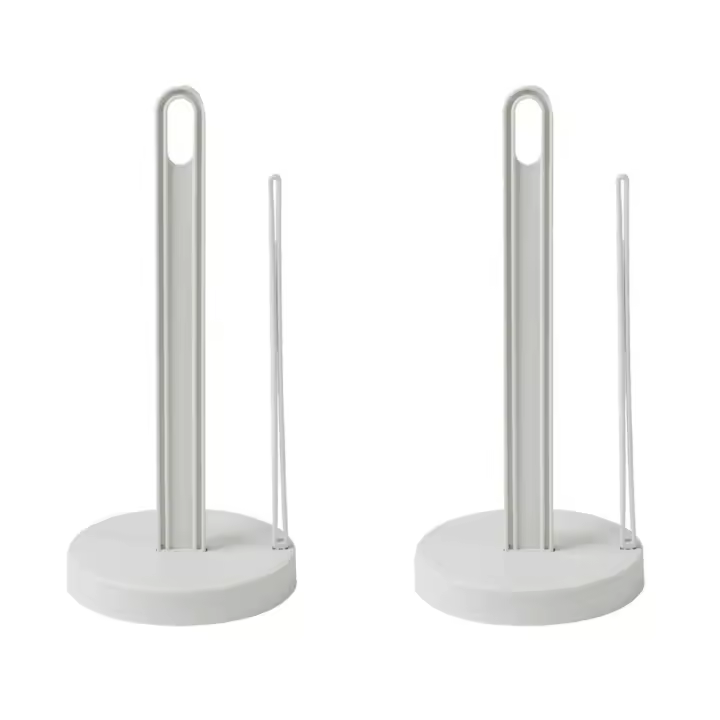Soporte Vertical de plástico creativo para servilletas, rollo de papel de pie blanco, soporte para papel de cocina, soporte para papel de cocina Simple para Hotel, 2 uds. - 1