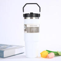Taza portátil de acero inoxidable para coche, termo con pajita y Asa de doble pared, botella de agua deportiva de viaje - details 4