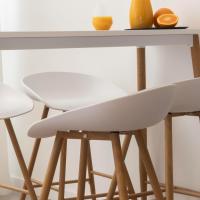 Conjunto de Mesa y 4 Taburetes de Bar Edward Pollok, 90cm de Alto, (Madera) - details 3