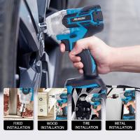 Llave de impacto eléctrica inalámbrica 500N.m 21V, 2 baterías incluidas, motor sin escobillas, 1/2 pulgadas, compatible con herramientas Makita, ideal para reparación de autos y bricolaje (3000 rpm, velocidad ajustable) - details 3