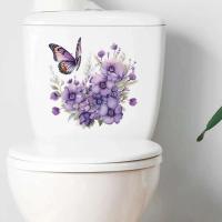 Pegatina de Pared Purple A32 Decoración de Baño, Inodoro, Sala de Estar, Gabinete - details 2