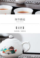 Juego de Kung Fu de Jade gordo de oveja para el hogar, cubierta de té de porcelana blanca Dehua, tazón, tetera, taza de té, caja de regalo de cerámica - details 12