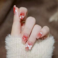 Kit de uñas de gel Classy Heart, kit de manicura de dedos artificiales para bricolaje en casa, pegamento largo - details 3