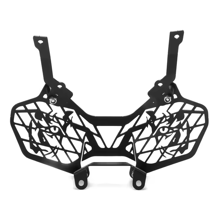 Cubierta protectora de rejilla para faro delantero de motocicleta, repuesto de aleación de aluminio negro para Triumph Tiger 900 2020-2021 - 1