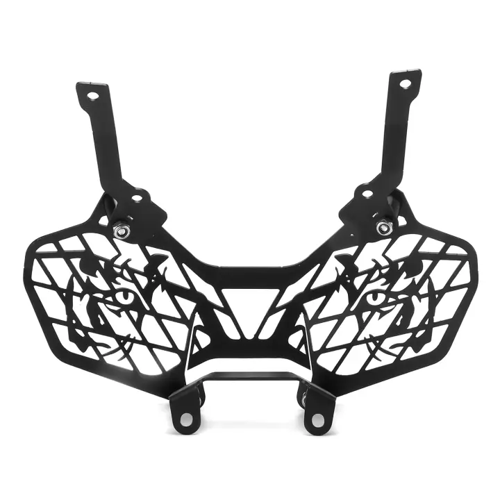 Cubierta protectora de rejilla para faro delantero de motocicleta, repuesto de aleación de aluminio negro para Triumph Tiger 900 2020-2021 - 1