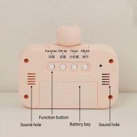 Reloj Digital LED Kawaii Dibujo de Cerdo Lindo Decoración Romana para Habitación - details 10