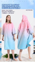 Poncho con Capucha de Secado Rápido Toalla de Natación Absorbente para Adultos Estilo de Cremallera - details 1