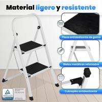 Escalera Plegable de 4 Peldaños Estructura de Acero con Escalera Antideslizante - details 2