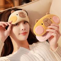 Máscara de ojos Kapybara de dibujos animados ligera, máscara de ojos Kapybara de dibujos animados Kawaii, plegable, transpirable, accesorios para dormir - details 11