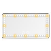 Espejo de maquillaje LED para coche, retrovisor regulable, sombreado solar, cosmético, se adapta a la mayoría de los visores solares de coches - details 5