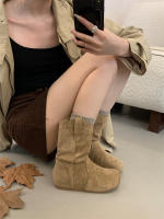 Botas de fondo plano vintage, botas occidentales ajustadas con punta redonda. - details 8