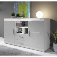 Aparador para Salón Comedor Moderno, Mueble TV de Blanco Brillo, 140x80x40 cm - details 2