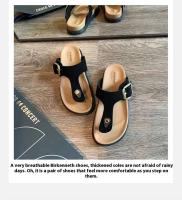 Zapatillas Birkenoln con Clip para mujer, chanclas con suela gruesa y punta abierta, plantilla de PVC, prendas de vestir elegantes fáciles de combinar, novedad de 2024 - details 8