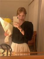 Blusa de verano para mujer, camisa de primavera, blusa para mujer, Blusas largas de gasa, informales, elegantes, Vintage, de manga larga, holgada de gran tamaño, blanca - details 32