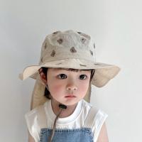 Gorro panamá Kawaii para niños, protección del cuello, bordado de dibujos animados, sombrero para el sol para bebé, protector solar, sombrero de pescador de verano de secado rápido para niñas - details 19