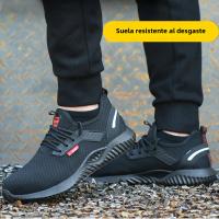 Zapatos de Seguridad para Hombres Punta de Acero Antideslizante, Indestructible, Antipinchazos, Suela de Goma Mesh Transpirable para Trabajo y Deporte - details 3