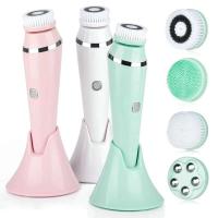 Cepillo de limpieza Facial eléctrico 4 en 1, dispositivo de limpieza Facial recargable giratorio sónico resistente al agua, limpiador de poros, herramienta de cuidado de la piel - details 4