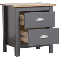 Venta-stock Comoda de Noche de 5 cajones en Gris/Roble - details 4