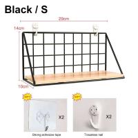 Estantes montados no perforados, perchas de madera para salón, cestas de iluminación para dormitorio, decoraciones de pared, organizadores - details 15