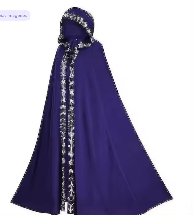 Capa con capucha medieval renacentista de 5 colores, disfraces de Halloween, cosplay, películas y televisión - 1
