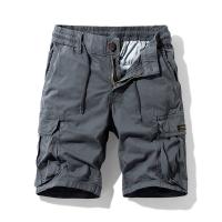Pantalones Cortos de Carga Casuales para Hombres Verano 2024 Cintura Elástica Múltiples Bolsillos - details 3