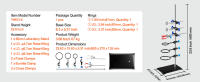 SucceBuy Juego de soporte para laboratorio, soporte para retorta de laboratorio con varilla de acero inoxidable 23.6 y base de hierro fundido, incluye abrazaderas para matraces, abrazadera para bureta y abrazaderas cruzadas para experimentos - details 5