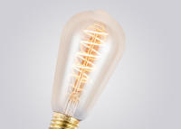 Bombilla LED Vintage Edison regulable ST64, Bombilla de filamento suave en espiral, ámbar cálido, 2300K, E27, 4W, 40W, 60W, tornillo de tungsteno - details 1