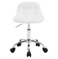 Taburete de Velvet para Oficina Giratorio de 360 Grados Espalda Baja Ajustable - details 3