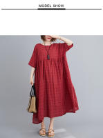 Elegante Vestido Negro de Algodón Vintage Manga Corta, Color Sólido, Moda Casual para Mujeres verano 2025 - details 1