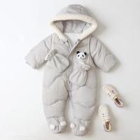 Pelele de invierno para bebé recién nacido, mono cálido con guantes de Panda para niño, ropa infantil de algodón y terciopelo, ropa con capucha para niña de 0 a 18M - details 1