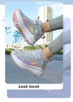 Nuevo modelo 2025 Patines deportivos en línea de 4 ruedas para niños, zapatillas deportivas de buena calidad para interiores, a la moda. - details 22