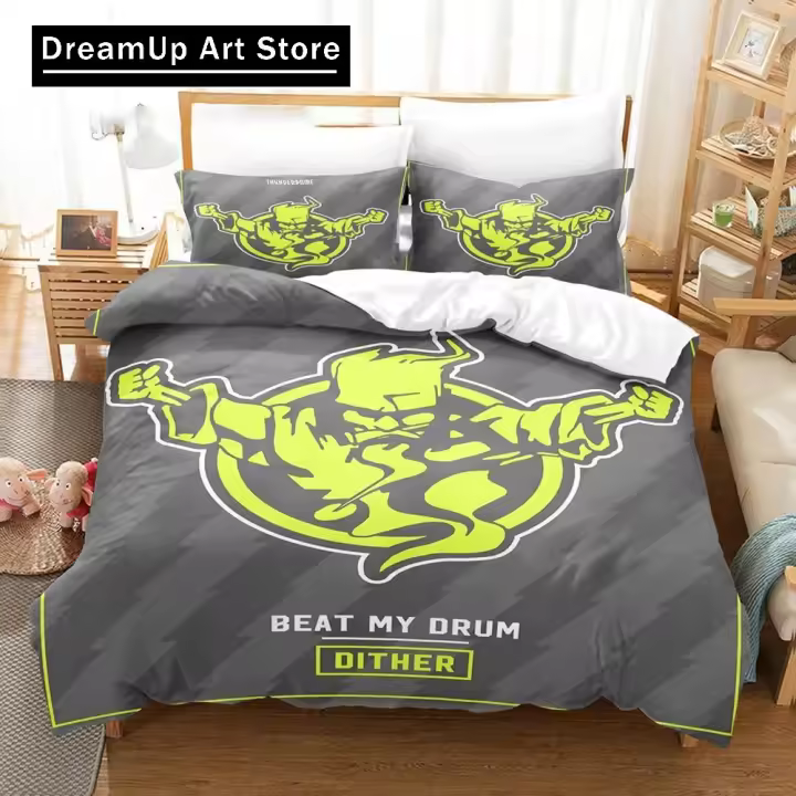 Conjunto de Cama de Festivale de Música Techno Gabba Holanda Dome Sábanas de Tamaño Completo para Cama Doble y Rey - 1