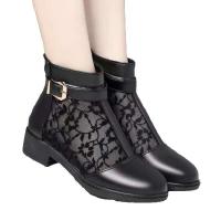Botas de Malla para Mujer Primavera-Otoño-Verano Tacón Medio Suela Suave Tallas Grandes - details 0