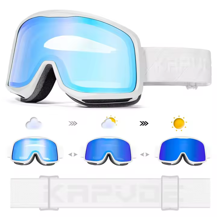 Kapvoe-gafas fotocromáticas de nieve para hombre y mujer, máscara antiniebla para Snowboard, protección UV400, Invierno - 1