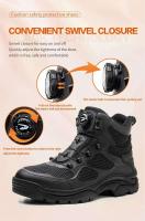 Botas de caña alta, zapatos deportivos para hombre con punta de acero de seguridad indestructible, zapatos de trabajo antideslizantes - details 7