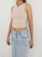 Camisa sin mangas con parte inferior ajustada y top con espalda cruzada y cuello redondo - details 21
