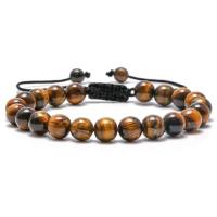 Pulseras de piedra natural para hombre y niño, 0,315 pulgadas, ojo de tigre, ágata mate, de roca de lava, regalos de cumpleaños, aniversario, día de San Valentín, para novio o marido - details 6