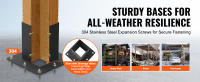 SucceBuy Kit de soporte para pérgola, soporte de esquina resistente para carpintería, kit de base de poste de bricolaje para cenadores y patios - details 2