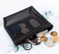 Bolsa de maquillaje de malla negra transparente para mujer, bolsa de cosméticos pequeña y grande, bolsas de almacenamiento portátiles, artículos de tocador de viaje, bolsa organizadora de toallas - details 6