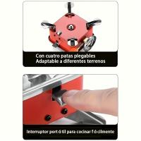 Estufa de camping portátil a prueba de viento - Acero inoxidable, diseño plegable, ideal para aventuras al aire libre, senderismo y picnics. - details 1