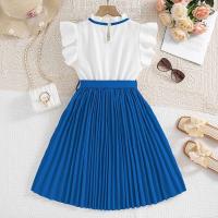 Falda Plisada de Khaki para Niñas Mangas de Pétalo Blanco Estilo Preppy para Cumpleaños - details 45